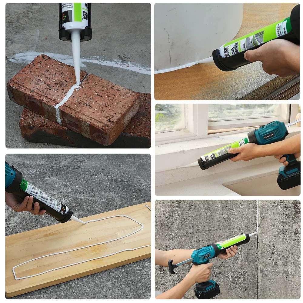 Makita Electric Wireless Glass Doors Windows Filling Sewing Gun Glass Glue Gun 18V Cement Glass Adhesive Glue Seal Sealant Tool view 3