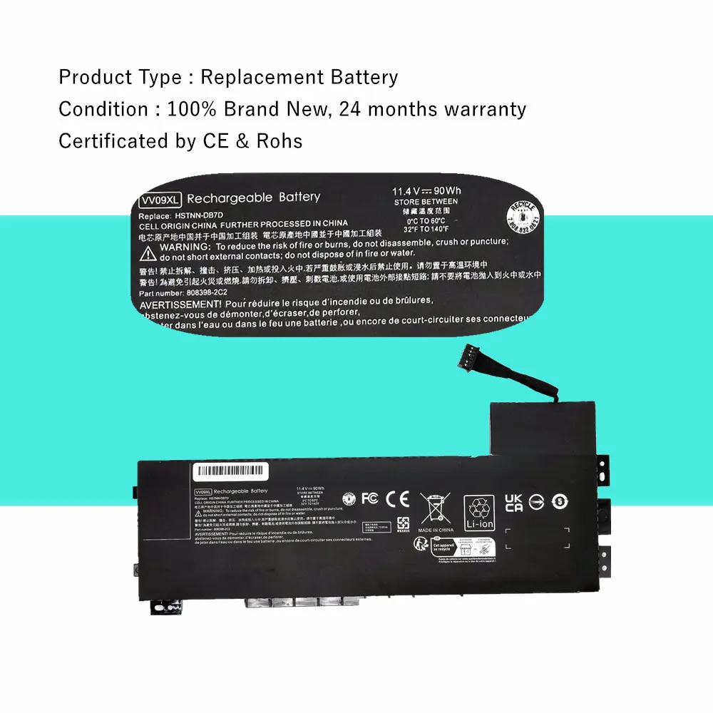VV09XL Laptop battery For HP ZBook 15 G3 G4 Series HSTNN-C87C HSTNN-DB7D 808398-2B1 808398-2B2