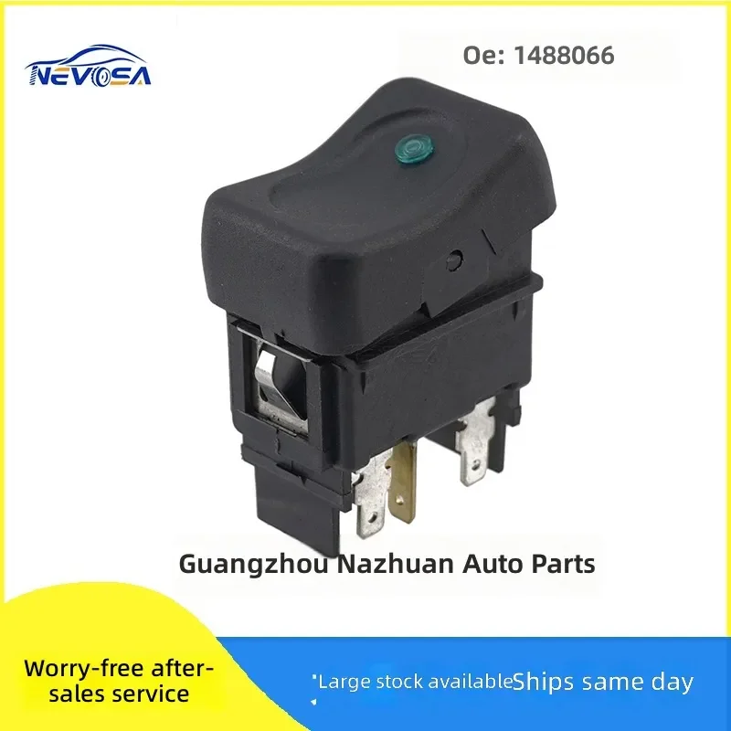 For Scania Truck Glass Lifter Switch Push Button Rocker Switch 1488066 Window Regulator Control Parts Accessories