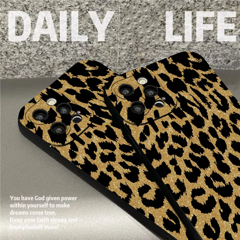 Leopard Print Phone Cases For Samsung Galaxy S21 S22 S23 Plus S26 S25 S24 Note 20 Ultra A54 A16 A56 A55 A36 A26 Soft TPU Cover - view 5