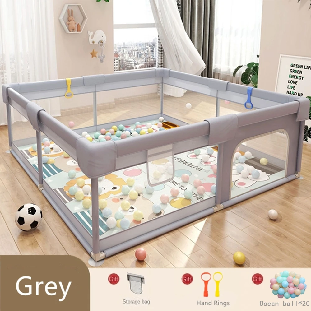 Baby Playpen Safety Baby Gate playpen Breathable Large Safety Gate Fence With Pull Ring Kids Activity Centery Indoor Outdoor