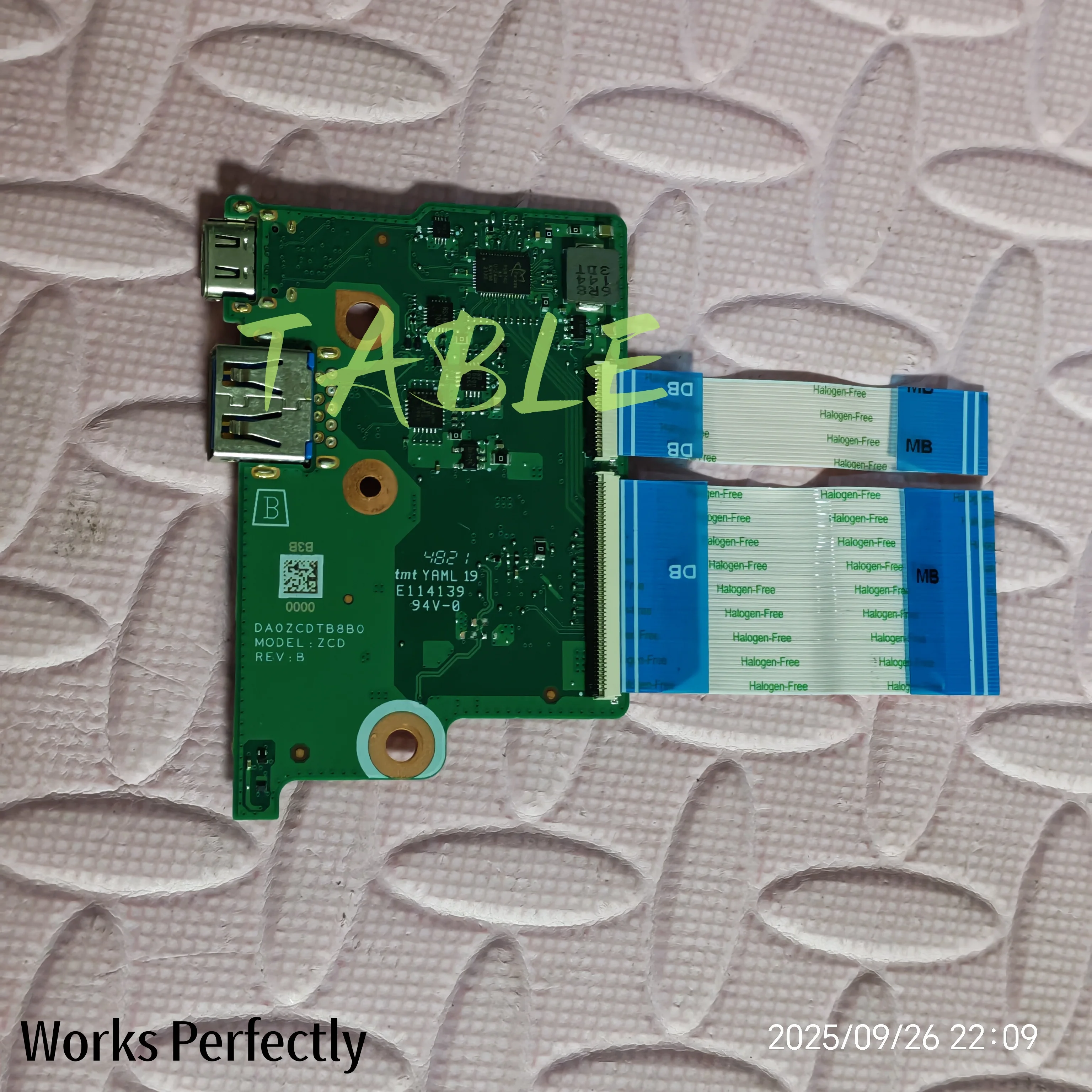 DA0ZCDTB8B0 FOR ACER CHROMEBOOK C734 C734T USB TYPE-C board with/wo cable test OK