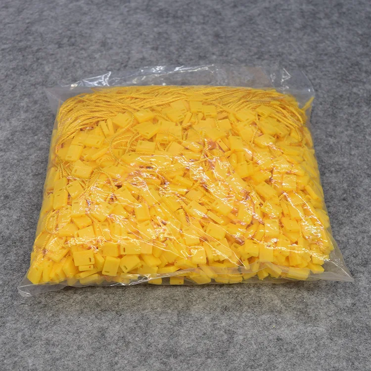 1000pcs waterproof Hang Tag String Snap Lock Fastener square end small jewelry Label Supplies for garment/bag/shoe/home textile