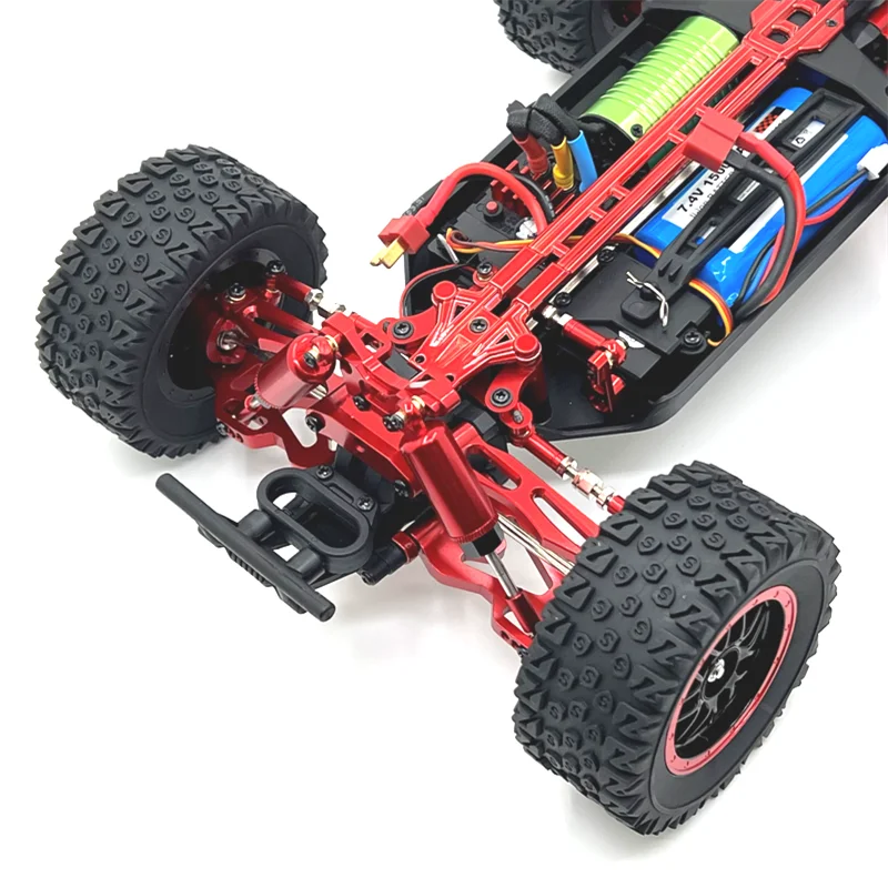 Conjunto de componentes de direção de atualização de metal, peças de carro rc adequadas para scy 1/16 série completa jjrc c8805, acessórios de carro de controle remoto