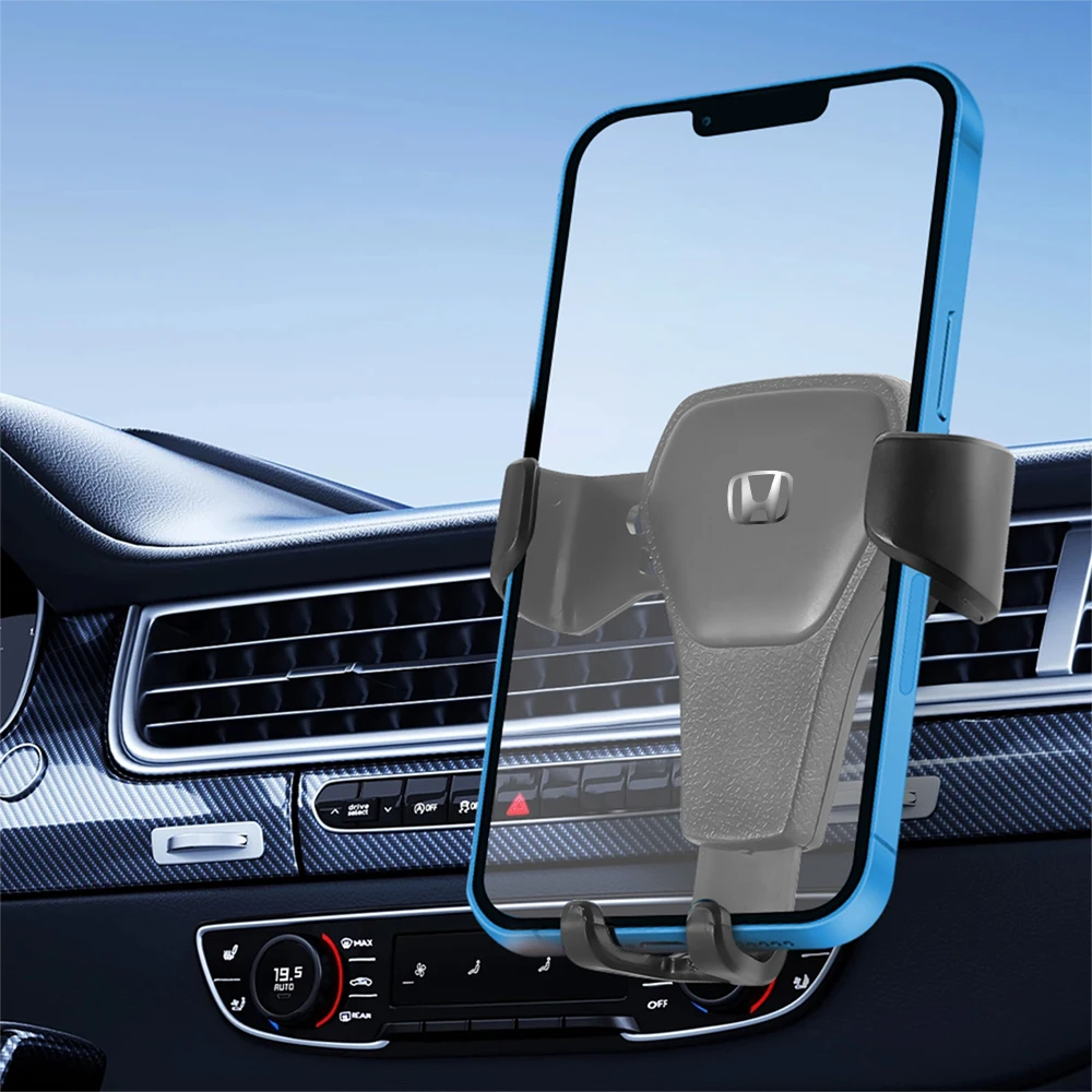 Gravity Car Badge Phone Holder Bracket Air Vent Clip Mount Stand For Honda Mugen Power Civic Accord Odyssey Jazz CRZ CRV Spirior view 2