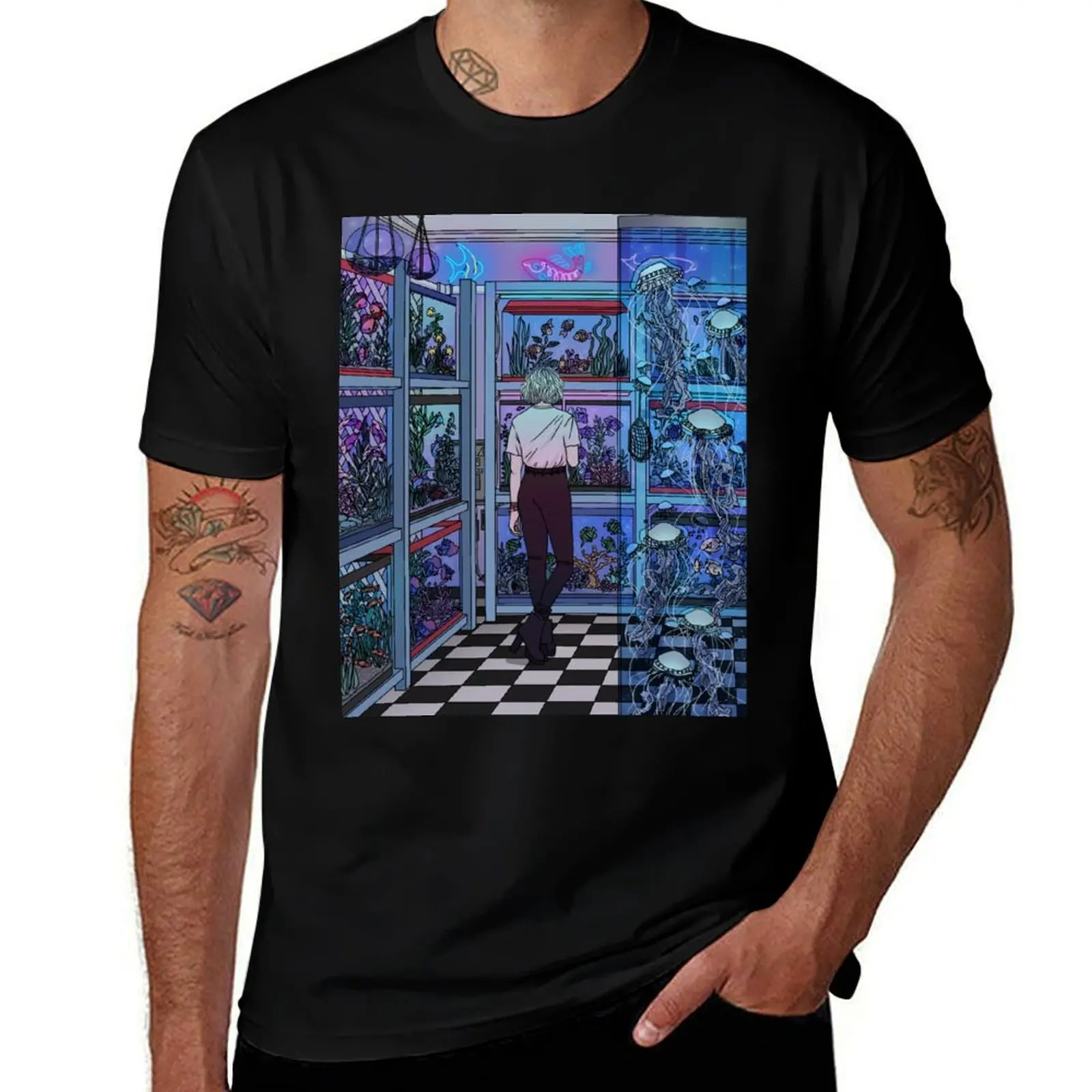 

Aquarium T-Shirt t shirts for man cotton soft t shirt custom print g man t shirts for men T-shirt