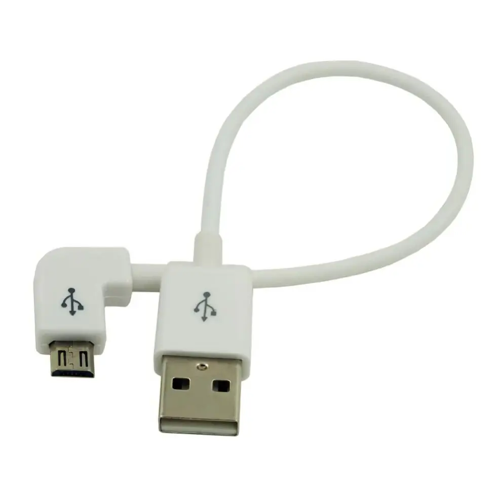 90 Degree Short Micro USB Cable 2A Quick Charge USB to Micro USB Angle Charger Sync Data Fast Charging Cord for Mobile Devices