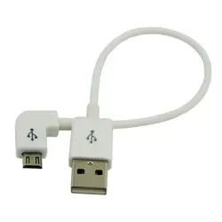 90 Degree Short Micro USB Cable 2A Quick Charge USB to Micro USB Angle Charger Sync Data Fast Charging Cord for Mobile Devices