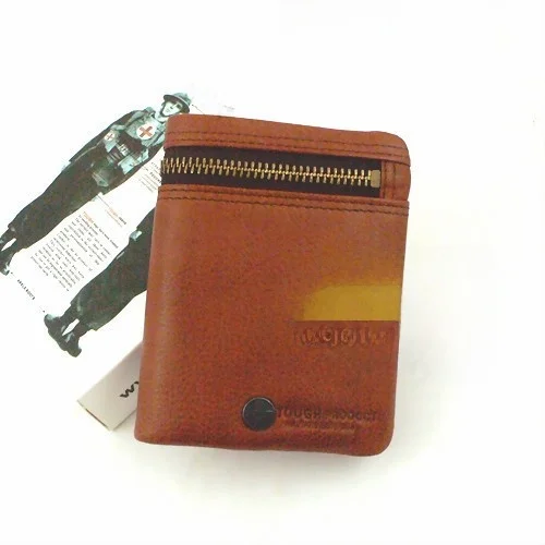 hong-kong-tough-brown-genuine-leather-soft-cowhide-short-style-men's-wallet-business-casual-leather-billfold-money-clip
