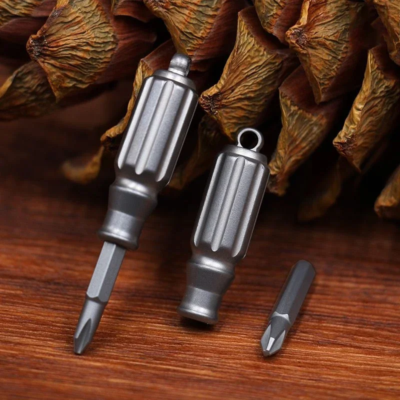 Multifunction Mini Stainless Steel Screwdriver Head Outdoor Portable EDC Small Tool