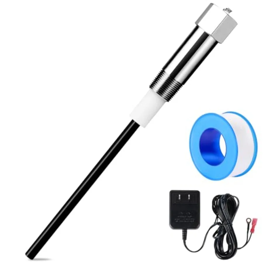 

Powered Anode Rod for Water Heater 40-89 Gallon Tank Electric Anode Rod Made of Titanium, 25-Year Warranty Anti-rust, Anti-Corr