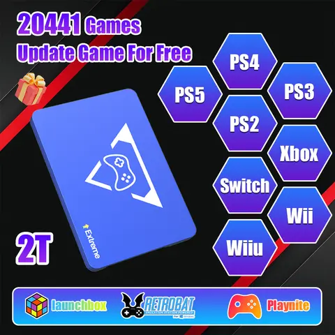 JMachen New Play Zone Extreme 2TB Game Console with 20441 Retro&&3D&AAA Games for PS5/4/3/2/1Xbox/Switch/Wii/Wiiu for PC/Laptops