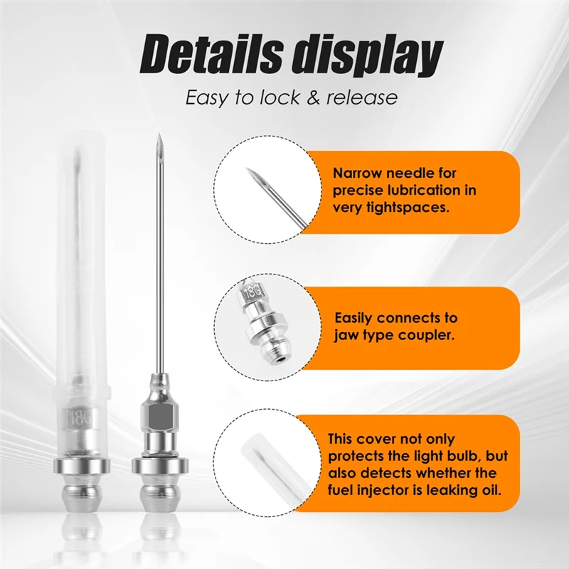 

YLS-твердый инжектор для смазки, 7 шт., набор аксессуаров для смазочной иглы, противопротекающие насадки для смазки, легко транспортируются