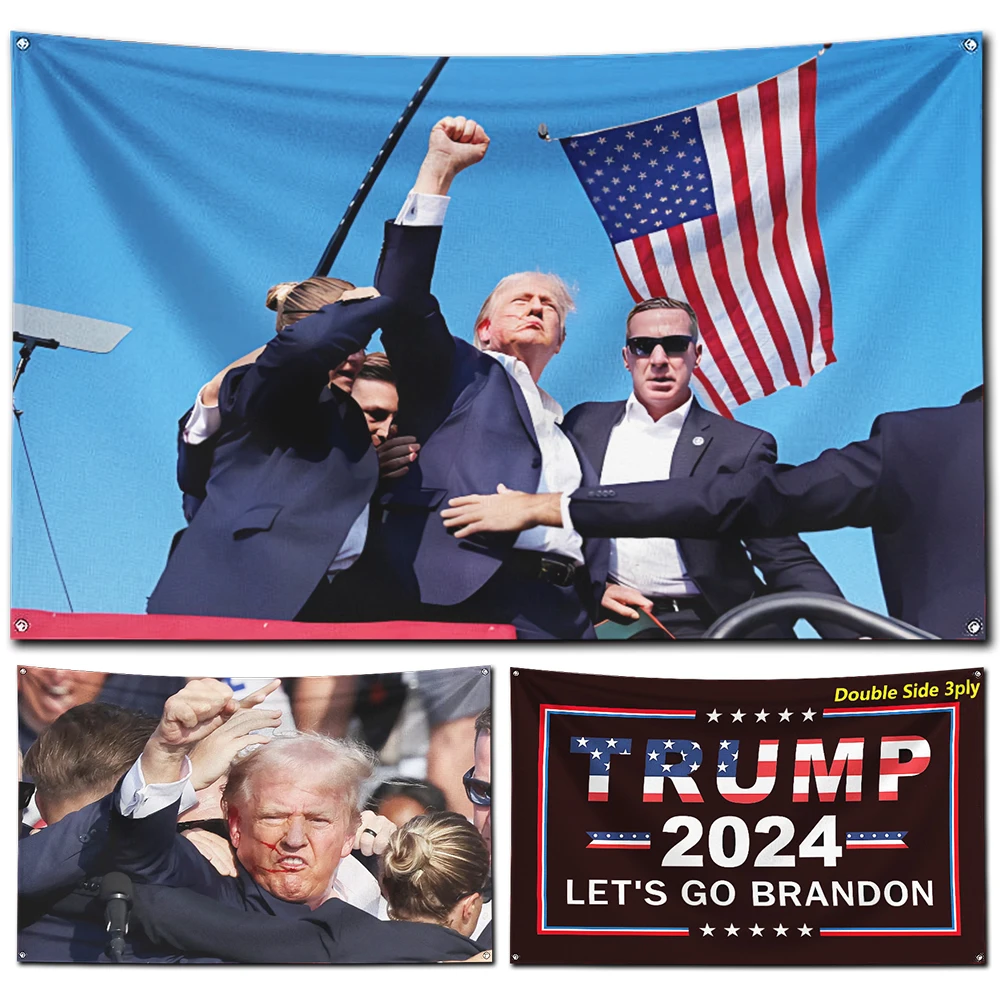 60x90cm  T-Trump 2024 Flag Polyester Digital Printing Banner for Garage Wall Art Out Door Decoration