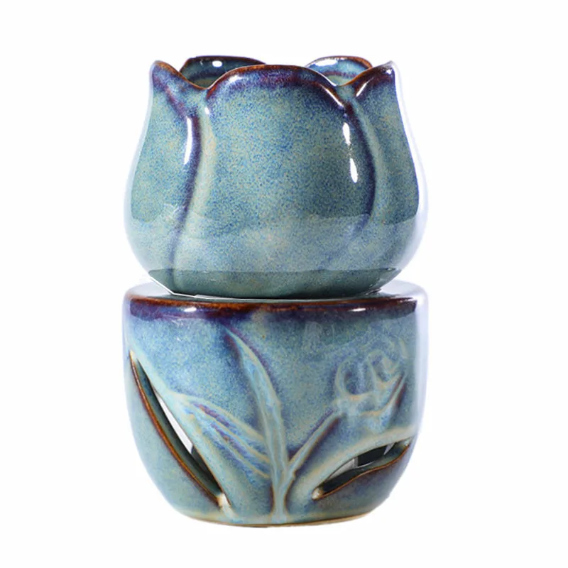 Tulip Ceramic Essential Oil Incense Burner Candle Oil Incense Burner Home Fragrance Accessories home decorations