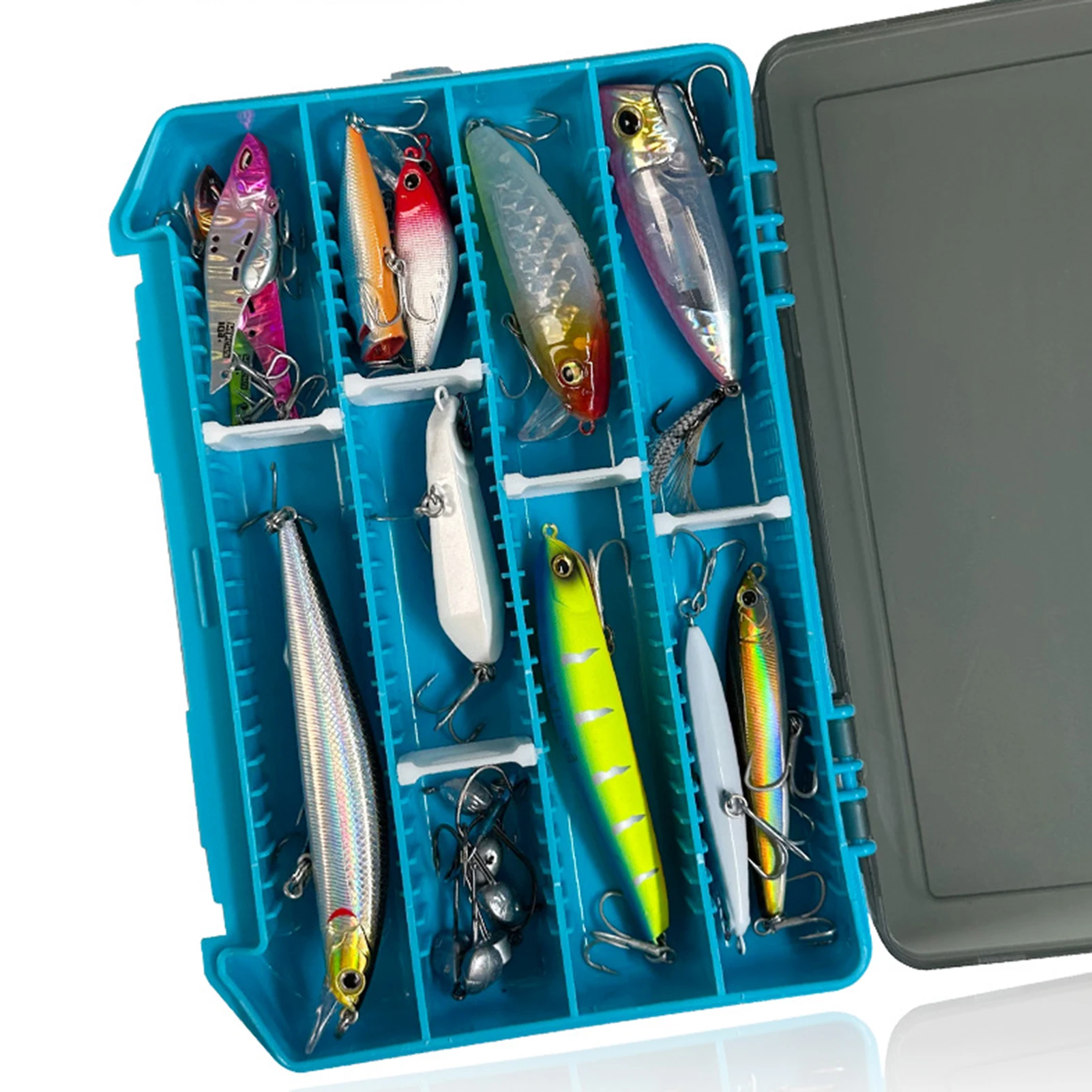 Caja organizadora de pesca con divisores extraíbles para señuelos - imagen 5