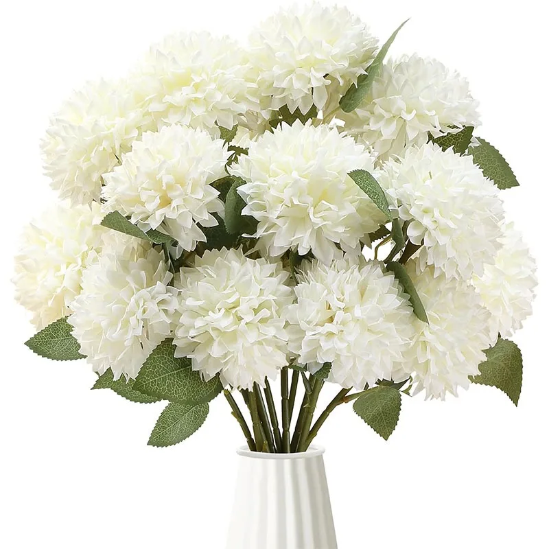 

18Pcs Artificial Chrysanthemums Flowers Ball Silk Fall Chrysanthemums for Indoor Outdoors Garden Home Wedding Bouquet Decor