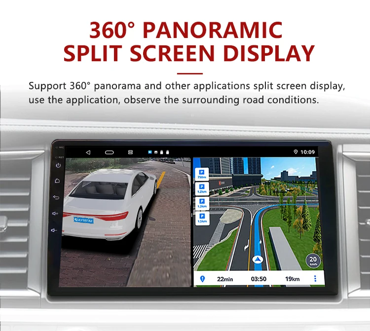 360 Degree Car Camera 9 10 Inch Universal Car Android Touch Screen Multimedia Player Navigation Bird View AVM System