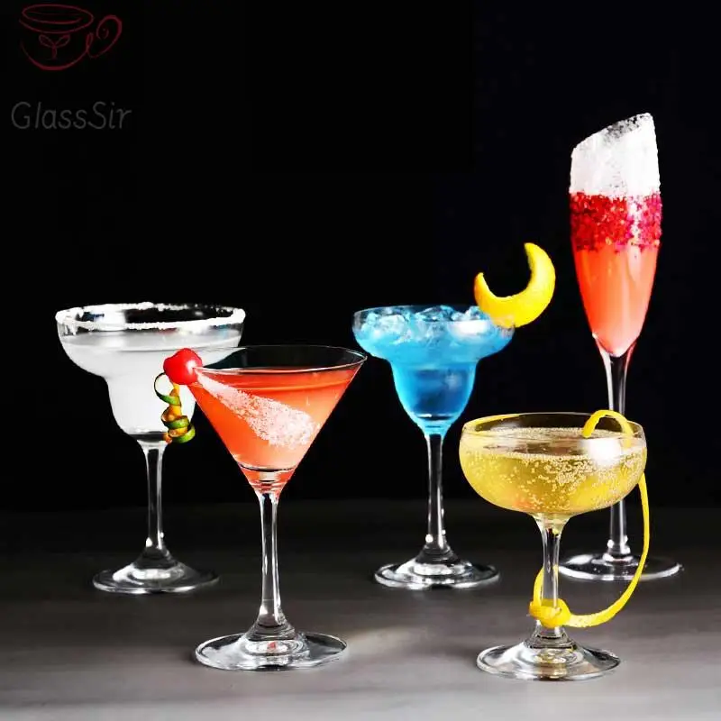 

1Pcs Creative Cocktail Glass Kitchen Bar Wine Glass Martini Cup Champagne Flutes Goblet Cup Wedding Party Drinking Glasses Vaso