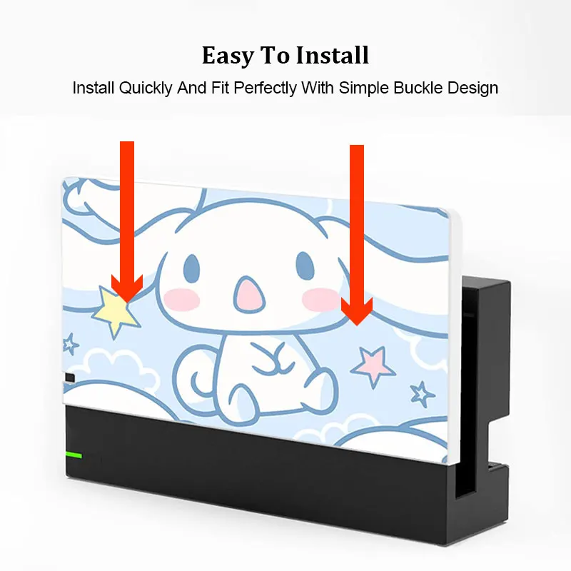 Faceplate Protective Cover For Nintendo Switch Oled TV Dock Station Cartoon Dog Decorative Replacement Front Plate Case view 5