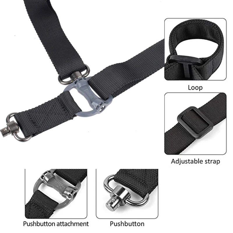 Tactical Rifle Slings Ruger MS4 MS3 Sling QD Mount 10/22 Nylon Gun Strap Metalen Veiligheidsgordels Voor HK416 Airsoft AR10 AR15