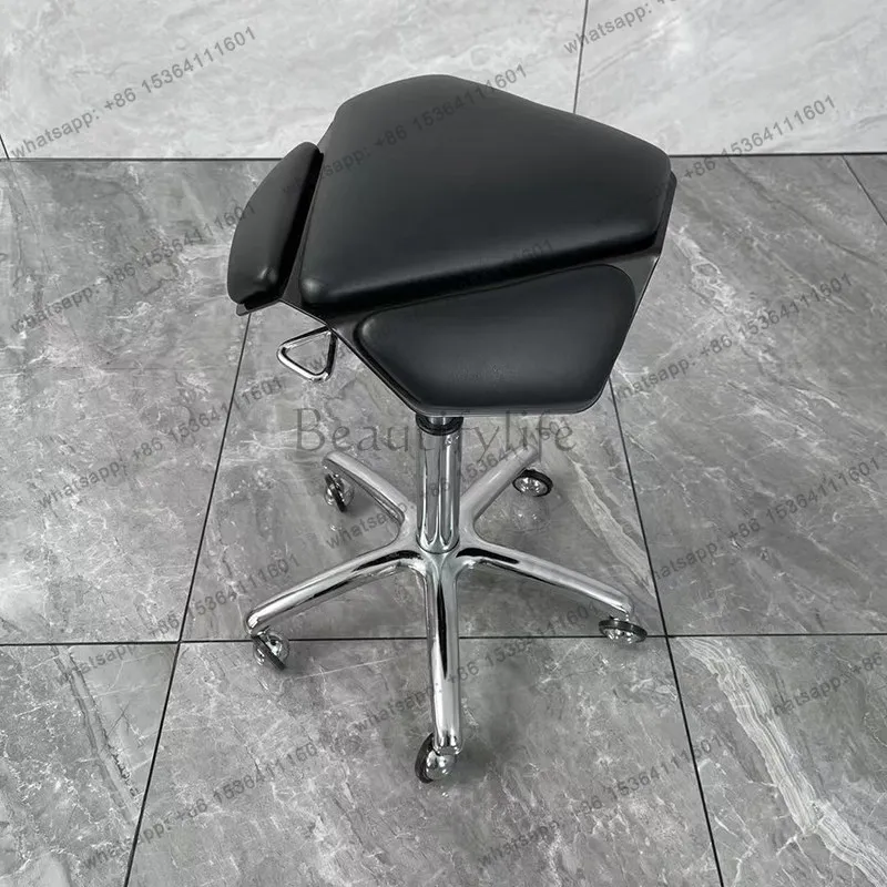 Barber shop big worker chair rotating lifting round stool beauty nail stool pulley