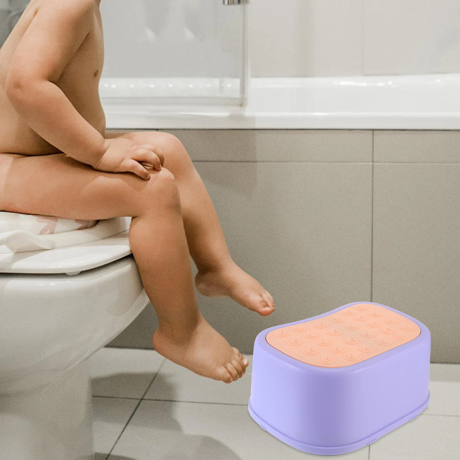

Heavy Duty Plastic Toilet For Adults Kids Anti-Slip Step Bathroom Household Foot Pp Stepping Stool Comfortable Squatting