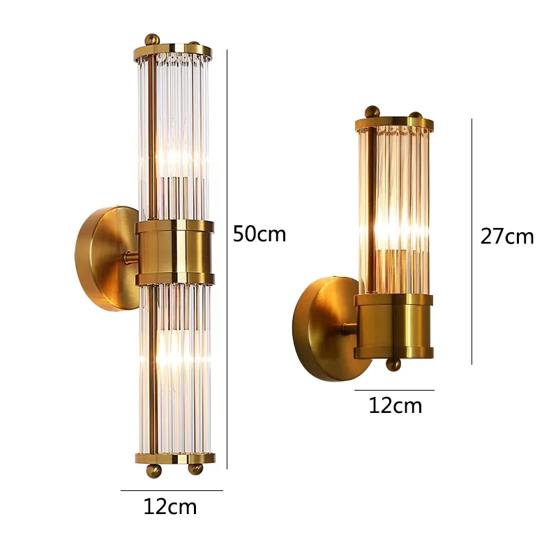 Modern Gold Wall Lamps Indoor Background Wall Sconce Vanity Lamp For Restaurant Living Room Bedroom Hotel Stair Light