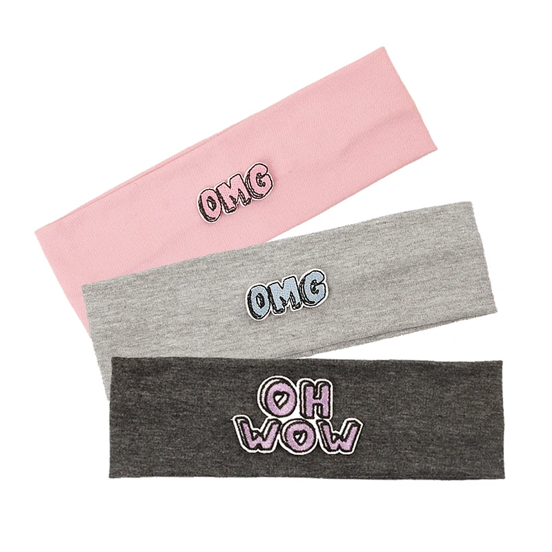 Geebro Newborn Child Baby OMG Letters Headband Cute Cotton Elastic Hair Band Headband For Girls Turbands Hair Accessories