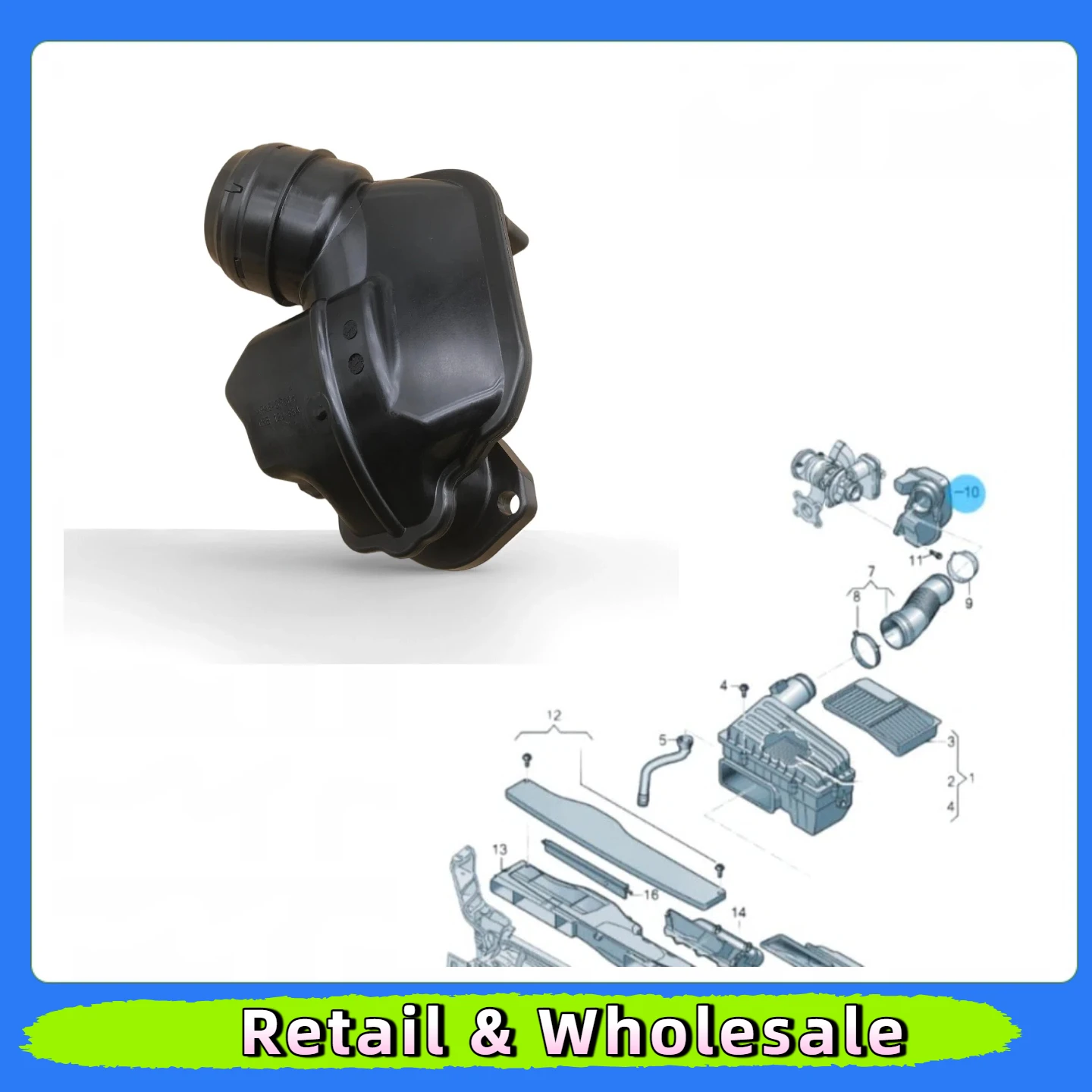 Car Oil Water Separator Resonator Turbo Air Intake Pipe For VW Golf 05E129654 For VW Polo Passat T-Roc Touran 16-26 05E 129 654