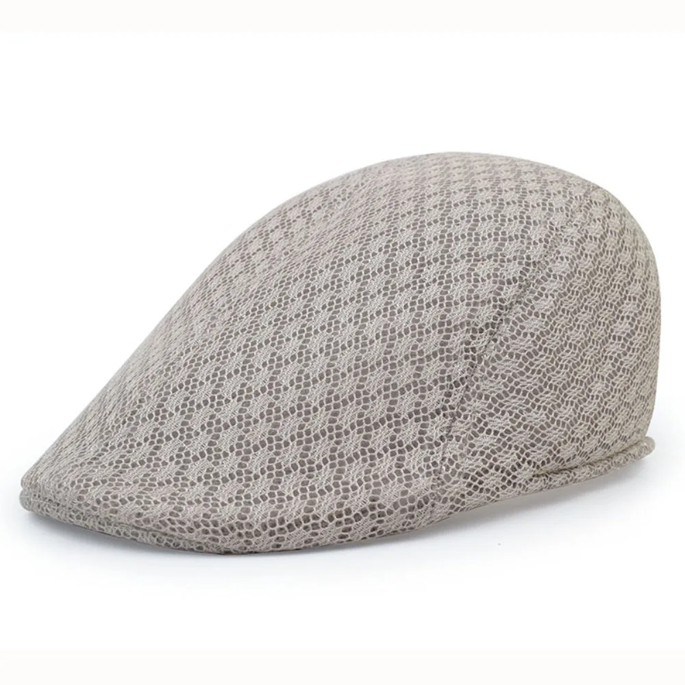 Casual Korean Version Duck Tongue Hat Solid Color Breathable Mesh Berets Hollow Forward Hat Unisex