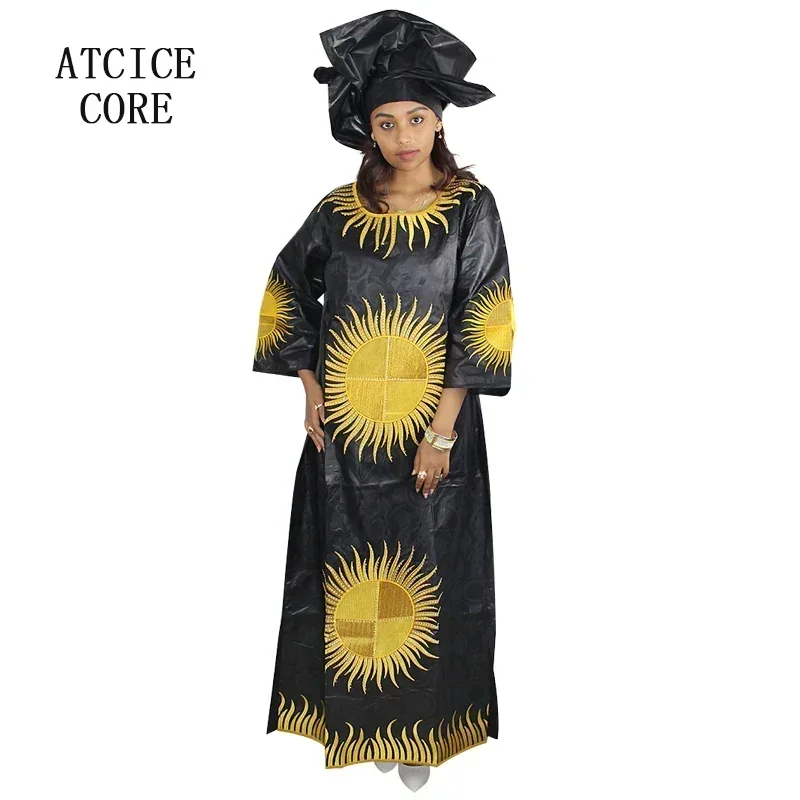 African Dresses For Women Dashiki African Bazin Riche Embroidery Design Clothing Fashion Dress