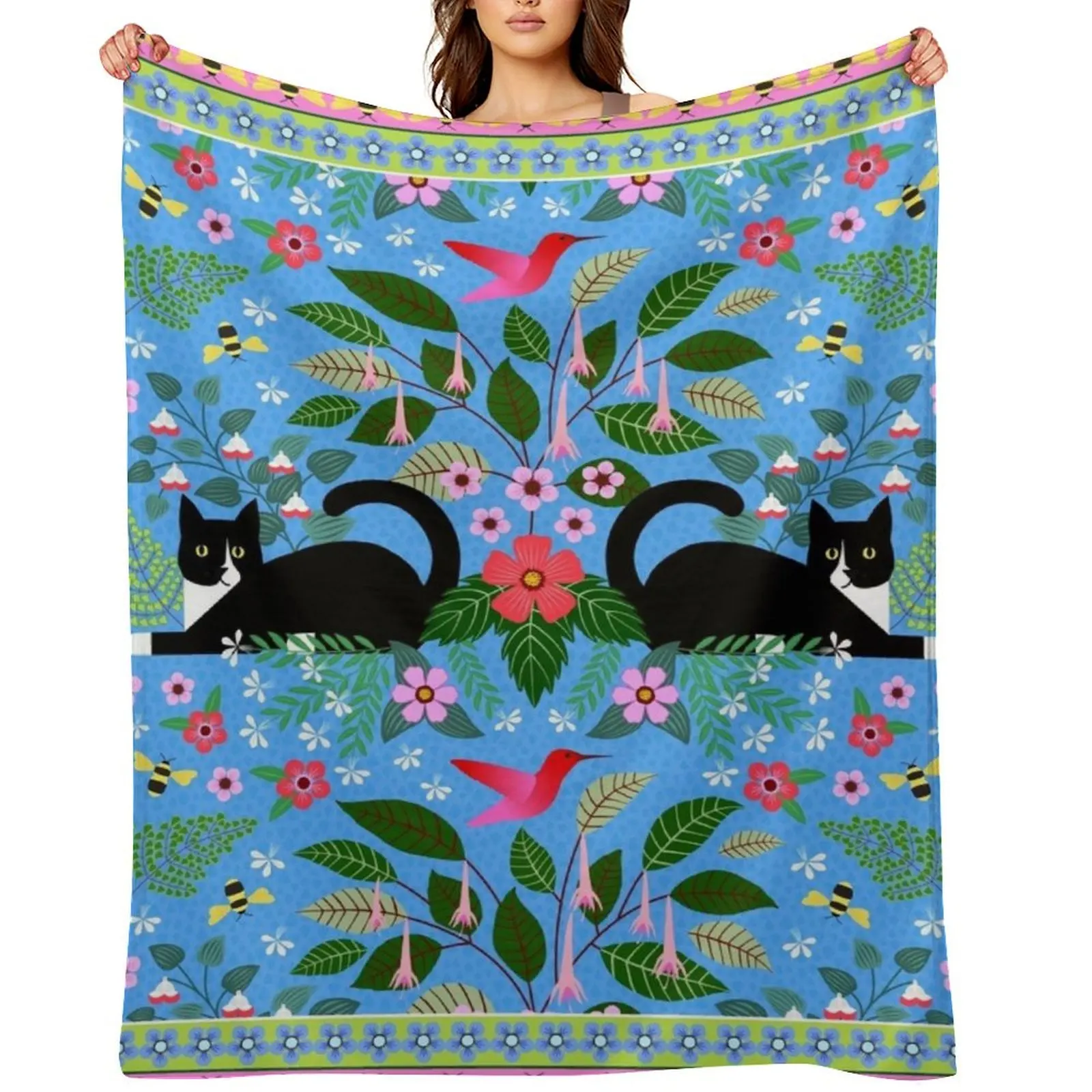 

Katie and the Hummingbird Throw Blanket Summer Beddings Summer Softest Blankets Sofas Of Decoration Blankets