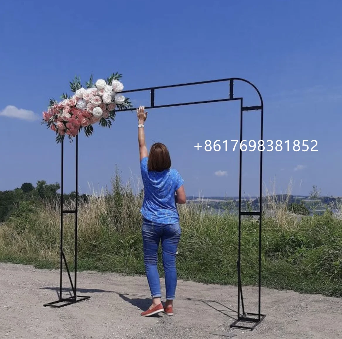 

7.2ft wedding metal arch / wedding backdrop floral arch/Ceremony arch decor