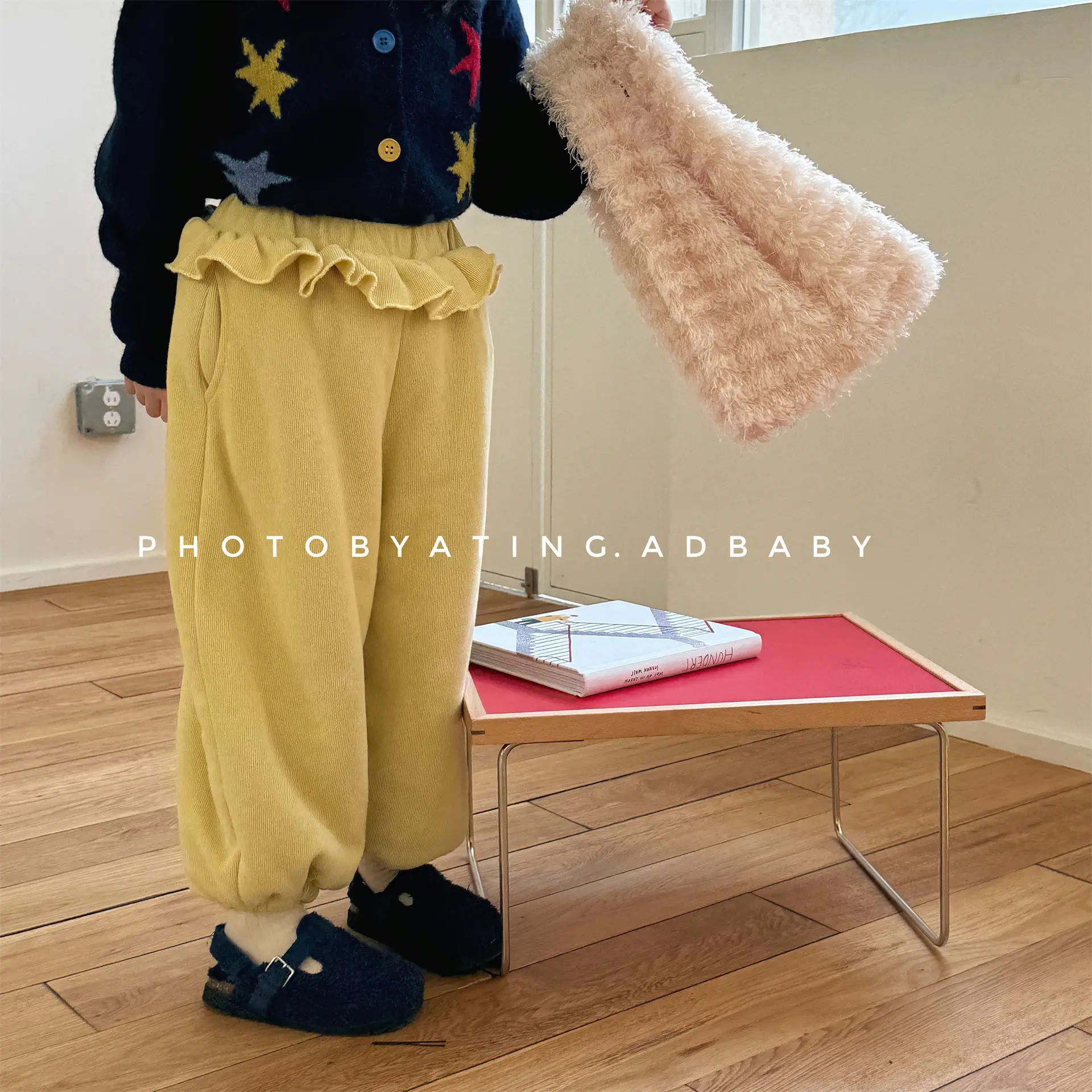 2025 شتاء جديد الأطفال الصوف السراويل الفتيان الفتيات القلب حزمة سراويلي حريمي الاطفال سراويل تقليدية دافئة الطفل زائد المخملية السراويل السميكة #1