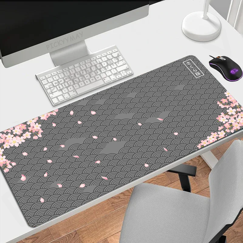 

Sakura Desk Mat Gamer Mousepads Cherry Mouse Pad Natural Rubber Office Desk Pads Large Mousepad Mouse Mats For Computer