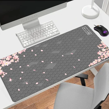 Sakura Desk Gaming Mousepads Cherry Mouse Pad Natural Rubber Office Desk Pads Large Mousepad Mouse Mats for Computer