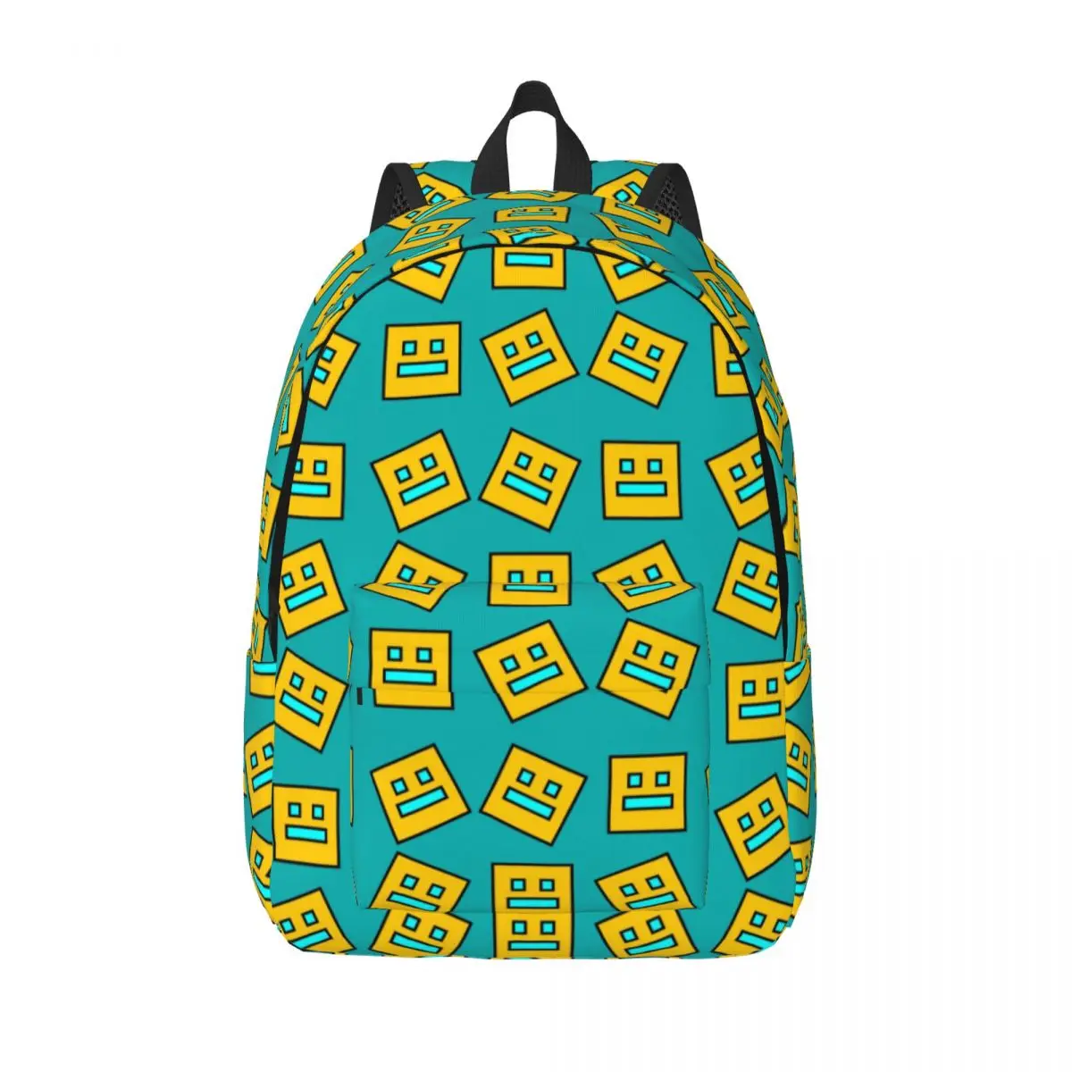 

Geometry Cube Dash Gaming for Men Women Student School Bookbag Canvas Daypack Elementary High College Hiking