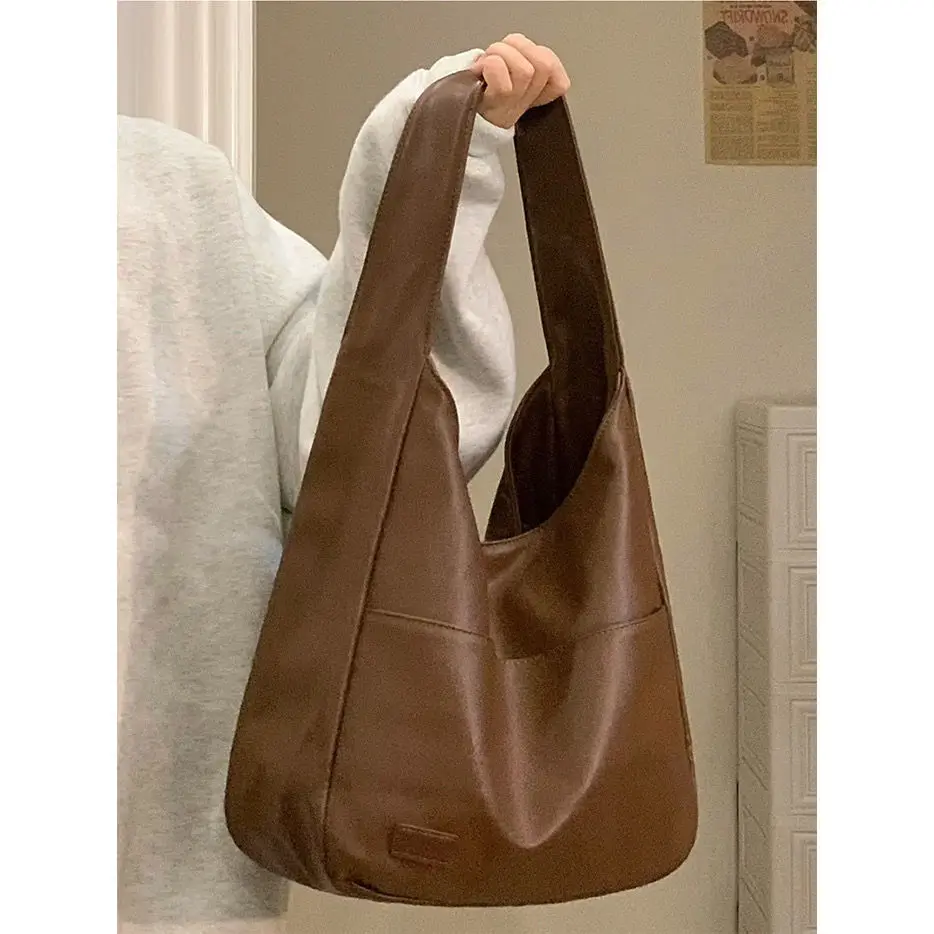 

Bucket Bag 2024 Autumn Winter High-End Simple New Commuter College Student Class Shoulder Large Capacity Tote ANI