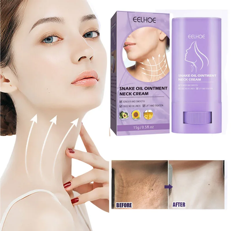 Natural Snake Oil Neck Firming Cream Wrinkles Remover Skin Rejuvenation Moisturizing Anti Aging Whitening Neck Cream Skin Care