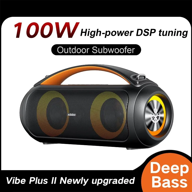 

Vibe Plus II High Power 100W RGB LED Plastic EQ Mode BT Speaker Parties Compatible Computer Mobile Phone Home Audio