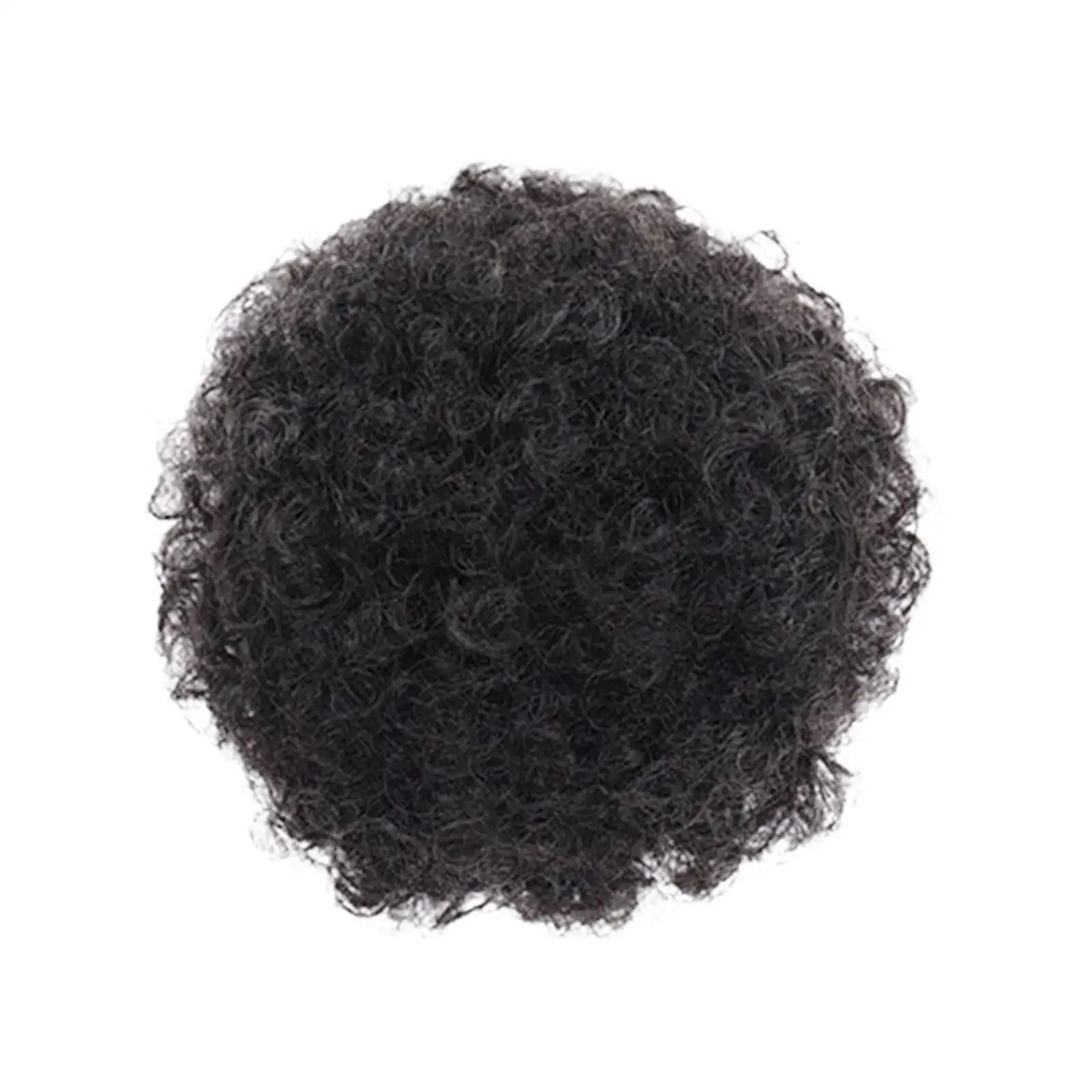 2x Afro Koczek Afro Puff Doczepiany Kucyk na Sznurku Modny Syntetyczny Miękki Kręcony Koczek Fryzura Updo na Bal Studniówkowy Wesele Imprezę