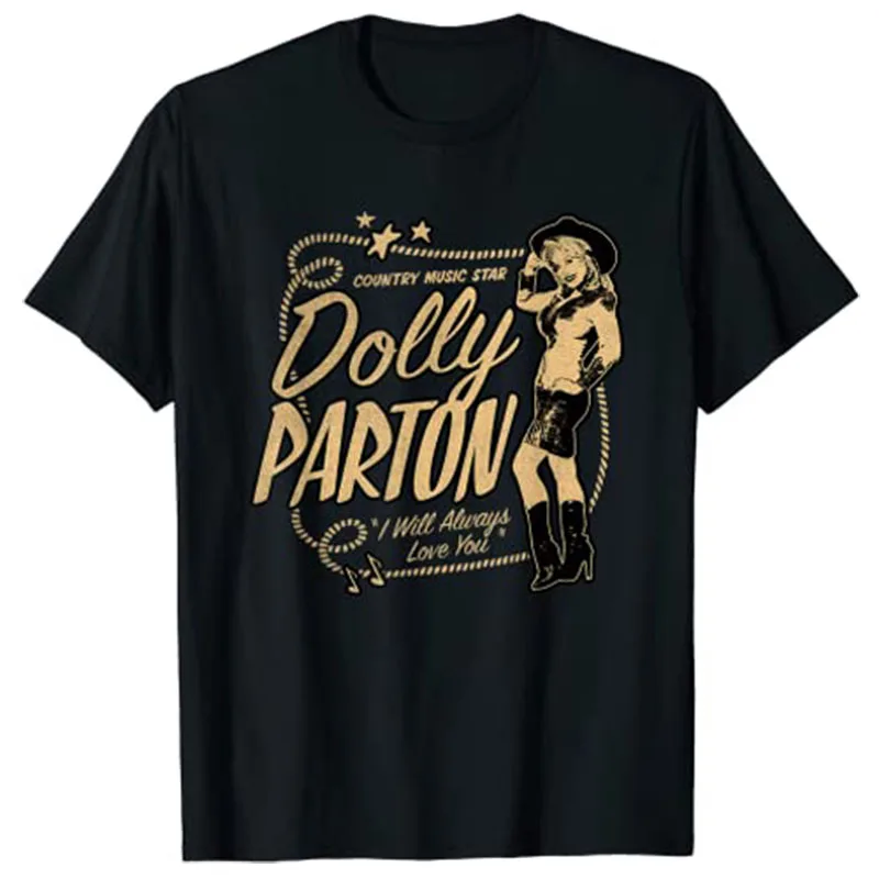 Dolly Parton Country Music Star T-Shirt Tops for Women Graphic Tee Tops Humor Funny Streetwear Music Lover Clothes Novelty Gift