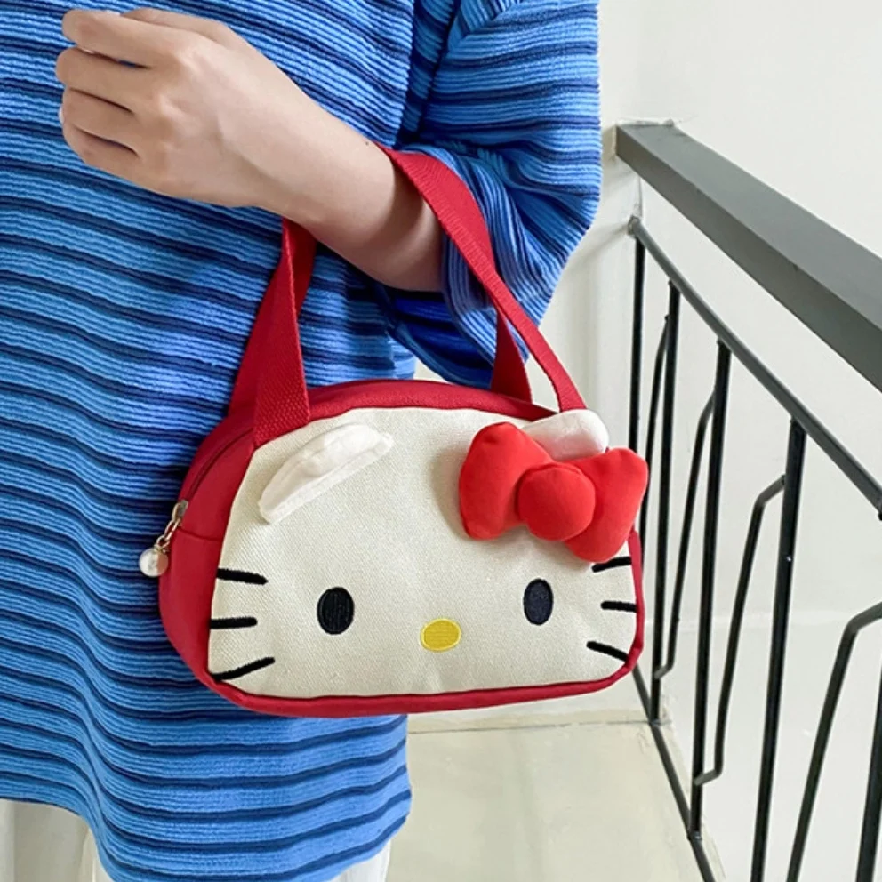 

Женская Холщовая Сумка Sanrio, Hello Kitty Y2K, модный кошелек, сумки для женщин, Мультяшные милые маленькие сумки-тоуты, сумочка в японском стиле