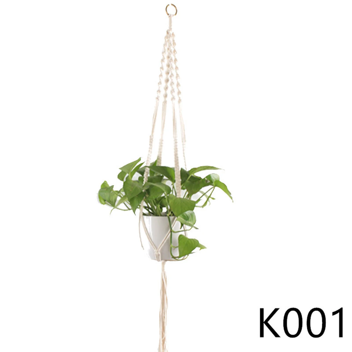 

3pcs Flowerpot Net Bag Hanging String Bag Cotton Rope Plant Holder Thicken For Indoor Garden Bedroom Decor String Pendant Mesh