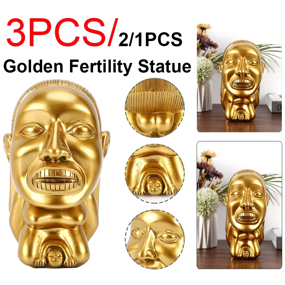 Indiana Jones Idol Golden Fertility Statue Resin Fertility Idol Sculpture with Eye Scale Raiders of The Lost Ark Cosplay Props