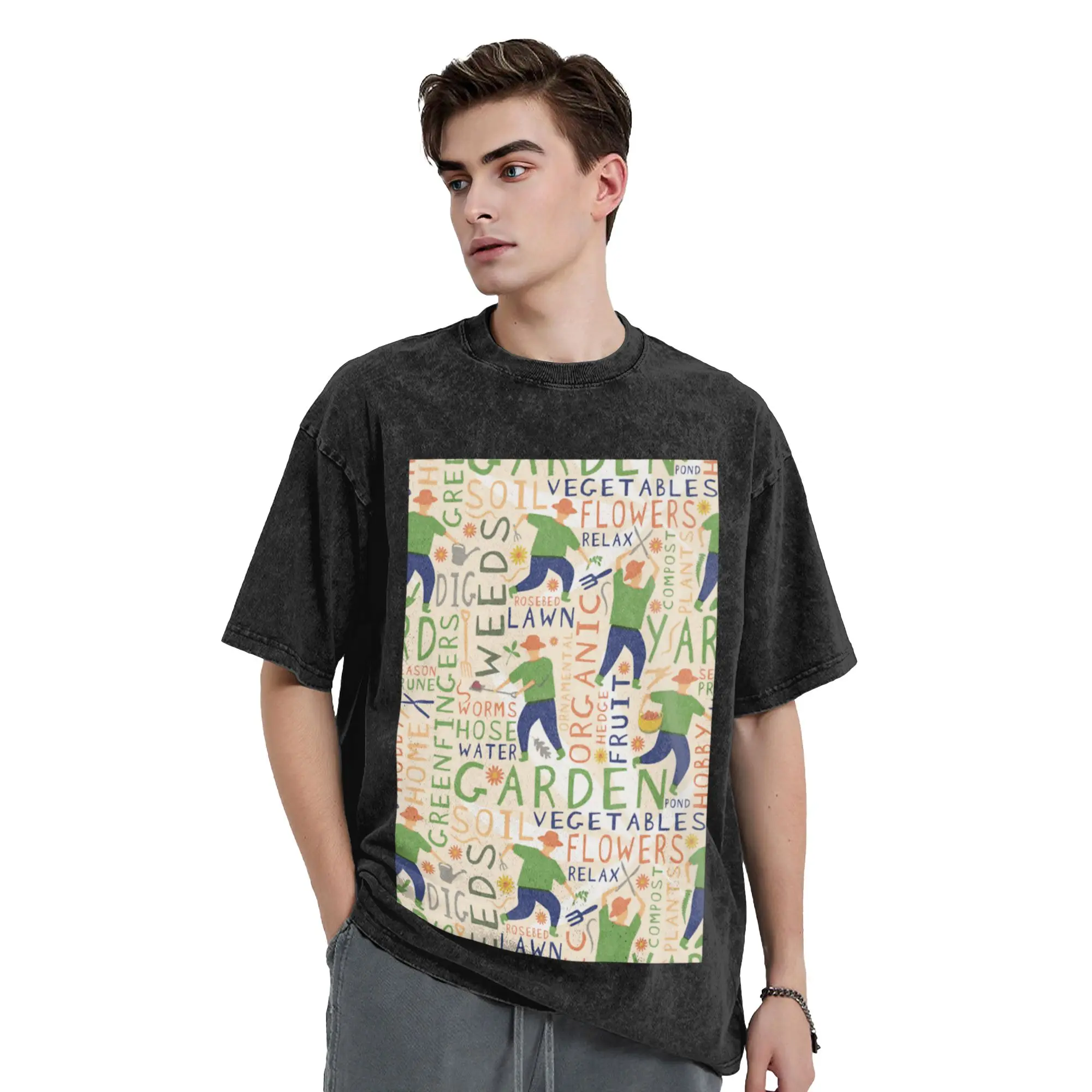 Gardening Design Unique Cool A T-Shirt Oversized Short Sleeve Men's Women's Cotton Tees Tops