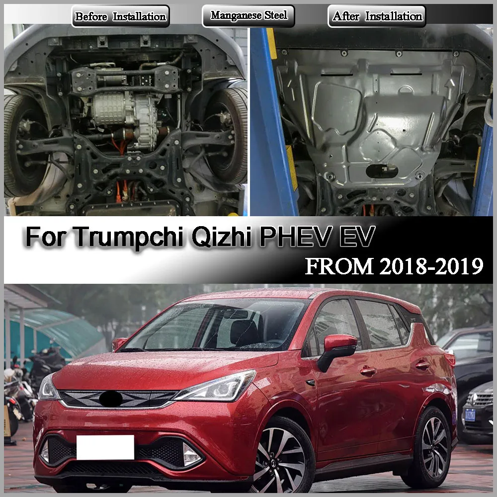 Under Engine Guard Splash Shield Mud Fender Cover Plate Fender Mudguard Protector For Trumpchi Qizhi PHEV EV 2018-2019