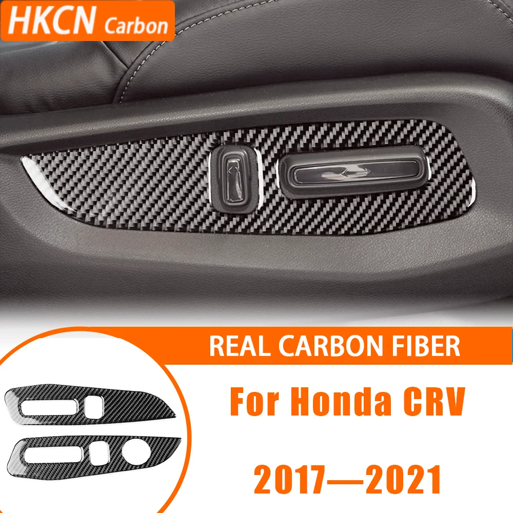 

Carbon Fiber Seat Adjustment Panel Decoration For Honda CRV 2017—2021 Car Accessories Interior Cover Trim Sticker Modification