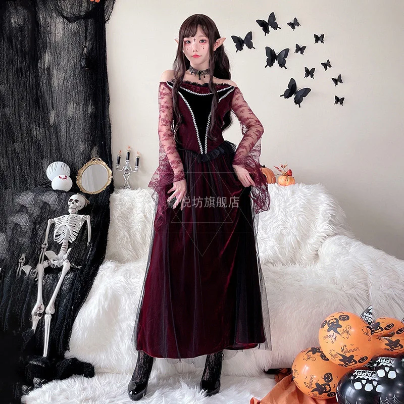 

Halloween Costume Cosplay Anime Ghost Bride Dress Vampire Costume Witch Costume Magical Wizard Vestidos Disfraz